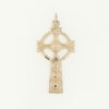 9ct Gold Engraved Celtic Cross