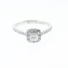 18ct White Gold Princess Cut Diamond Halo Ring