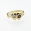 15ct Gold Diamond and Ruby Sweetheart Ring Hallmarked Chester 1908