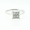 PRINCESS CUT 0.75 CARAT TOTAL WEIGHT INVISIBLE SET DIAMOND RING
