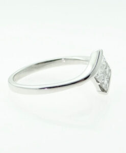 18ct White Gold Princess Cut Four Stone Ring