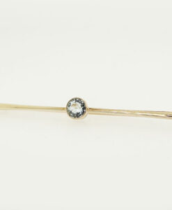 Antique 15ct Gold 0.75 carat Aquamarine Bar Brooch