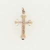 Vintage 9ct Solid Gold Engraved Cross