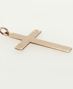 Vintage 9ct Solid Gold Engraved Cross c1930
