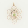 Antique 9ct Gold Peridot Lavalier Pendant