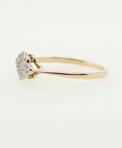 Vintage 18ct Gold & Platinum Diamond Cluster Ring