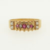 Victorian 18ct Gold Diamond, Ruby and Pearl Ring