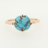 Antique 9ct Rose Gold Turquoise Ring c1900