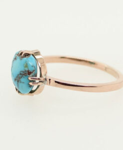 Antique 9ct Rose Gold Turquoise Ring c1900