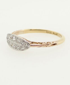 Vintage 18ct Gold and Platinum Diamond Cluster Ring