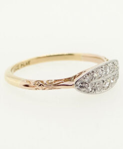 Vintage 18ct Gold and Platinum Diamond Cluster Ring