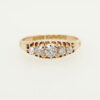 Antique 18ct Gold Five Stone Diamond Gypsy Ring 0.40ct