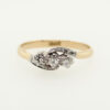 Vintage 18ct Gold Three Stone Diamond Ring c1940