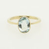 15ct Gold 1.50 carat Aquamarine Antique Conversion Ring