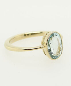 15ct Gold 1.50 carat Aquamarine Antique Conversion Ring