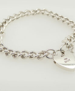 Vintage Sterling Silver Curb Link Bracelet Hallmarked 1994