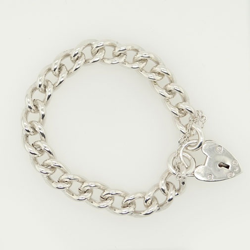 Vintage Sterling Silver Curb Link Bracelet The Jewellery Warehouse