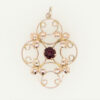 Antique Amethyst 9ct Rose Gold Pendant c1900