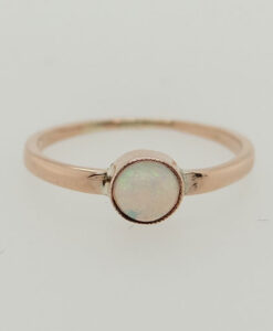 Antique 9ct Rose Gold Opal Ring c1900