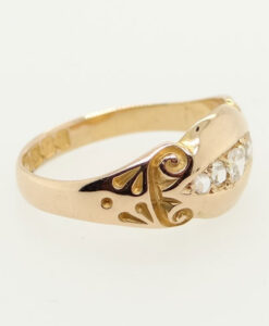 Antique 18ct Gold Diamond Gypsy Ring Hallmarked 1905