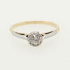 18ct Gold & Platinum Diamond Solitaire Ring c1920