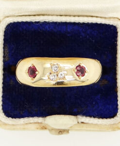 Antique 18ct Gold Diamond and Ruby Ring