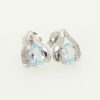 Sterling Silver Blue Topaz and Diamond Earrings