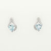 STERLING SILVER TRILLION BLUE TOPAZ EARRINGS