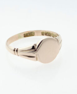 Antique 9ct Rose Gold Signet Ring - Birmingham 1919