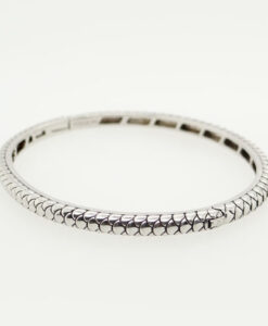 Solid Sterling Silver TI SENTO Snakeskin Bangle