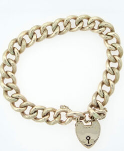 Antique 9ct Rose Gold Curb Link Bracelet c1900