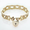 Antique 9ct Rose Gold Fancy Gate Bracelet c1900