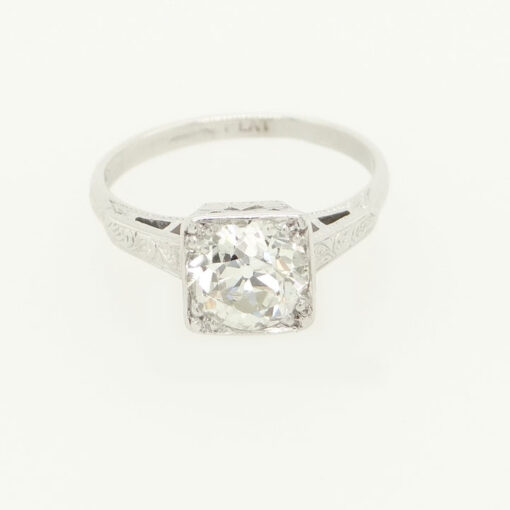 Antique 1.35ct Diamond Solitaire Ring in Platinum