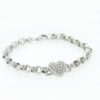 Silver Love Heart Belcher Bracelet