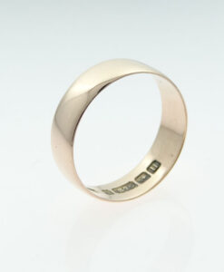 9ct rose gold wedding band ring