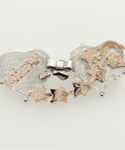 Antique Gold and Silver Mizpah Heart Brooch
