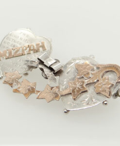 Antique Gold and Silver Mizpah Heart Brooch