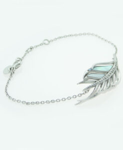 Shaun Leane Silver, Diamond & Mother of Pearl Feather Bracelet