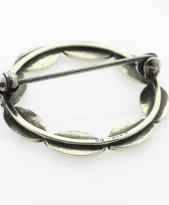 Sterling Silver Red Enamel Brooch by Volmer Bahner Bahner