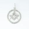 Vintage Sterling Silver Masonic Pendant
