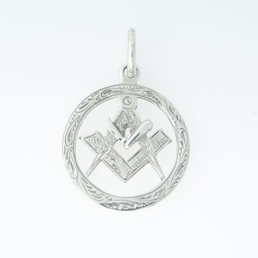 Vintage Sterling Silver Masonic Pendant