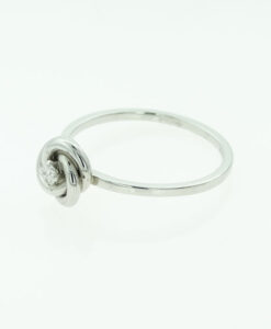 Vintage Platinum Diamond Love Knot Ring