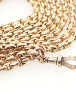 Antique 9ct Rose Gold 62 inch Guard Chain C1900