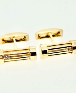 HIRSH DIAMOND CUFFLINKS IN 18ct GOLD