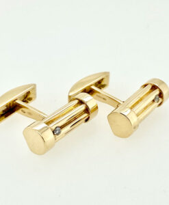 HIRSH DIAMOND CUFFLINKS IN 18ct GOLD