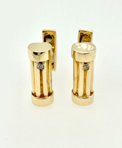 HIRSH DIAMOND CUFFLINKS IN 18ct GOLD