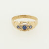 Victorian 18ct Gold Diamond and Sapphire Boat Ring