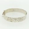 Vintage Solid Sterling Silver Engraved Bangle