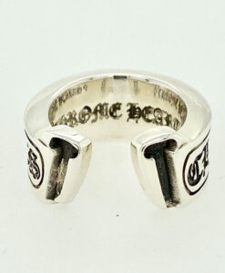 Chrome Hearts Scroll Label Ring