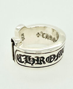 Chrome Hearts Scroll Label Ring